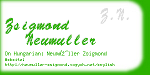 zsigmond neumuller business card